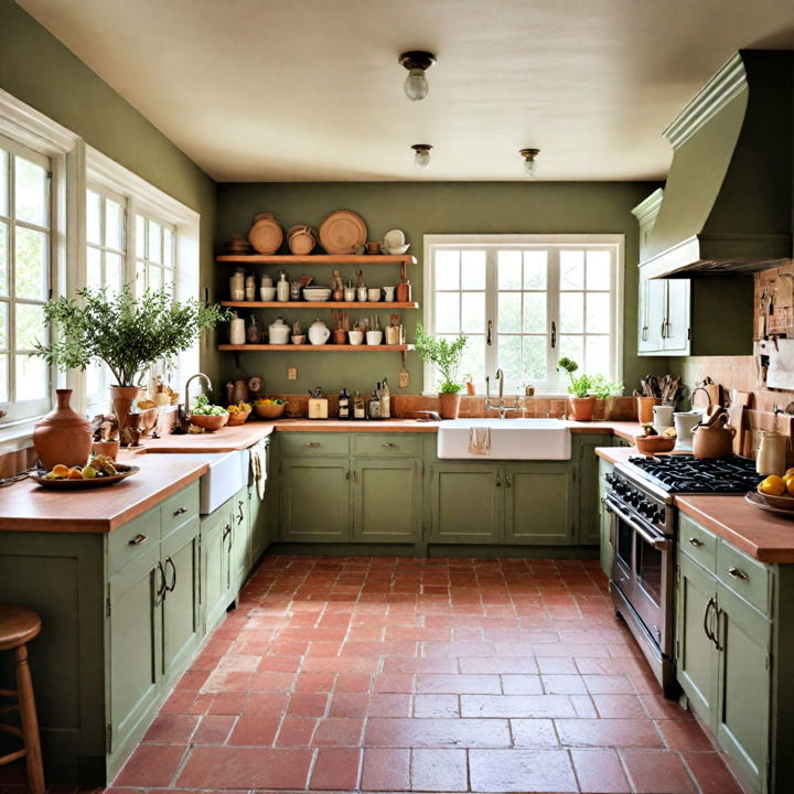 warm earth tones kitchen