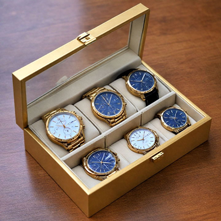 watch box with glass lid