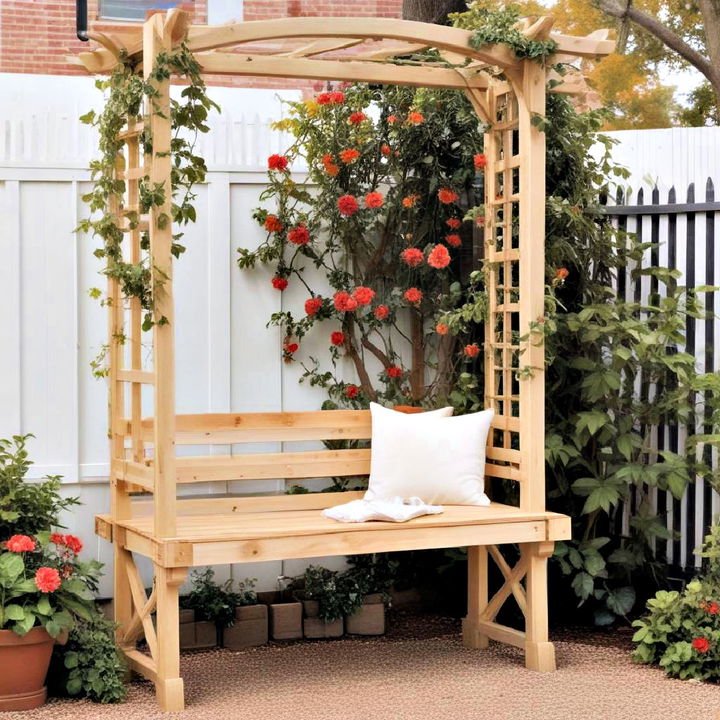 wonderful garden arbor bench