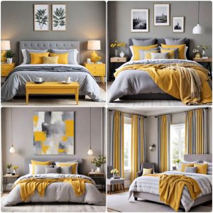 yellow and grey bedroom ideas