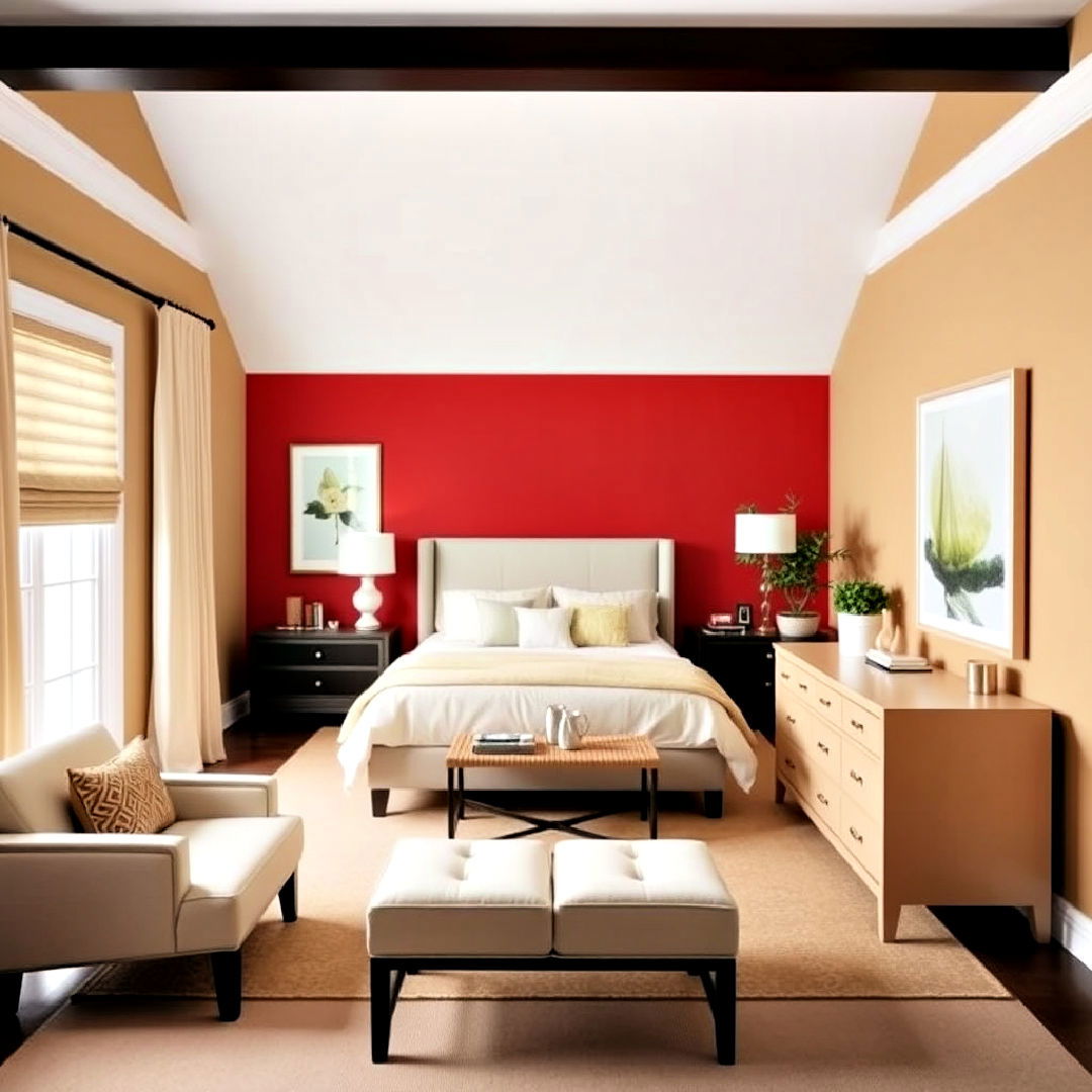 2000s bedroom bold accent wall