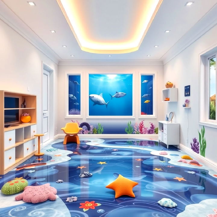 3d epoxy flooring for kids playroom