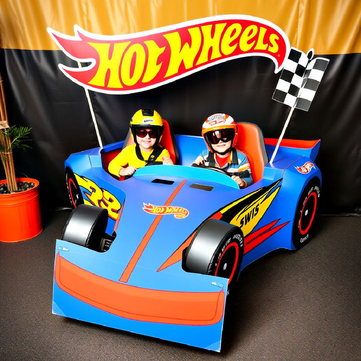 DIY race car photo booth