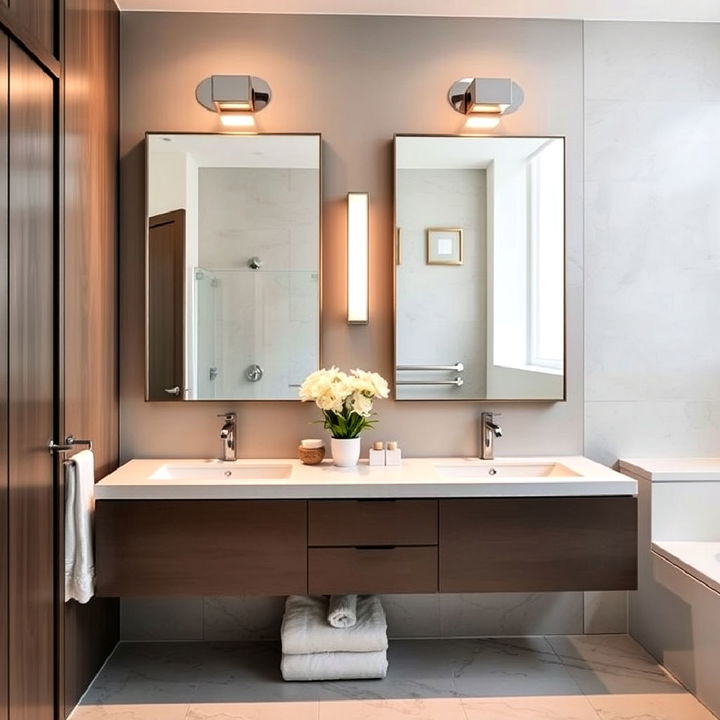 Modern maximize lighting with mirrors