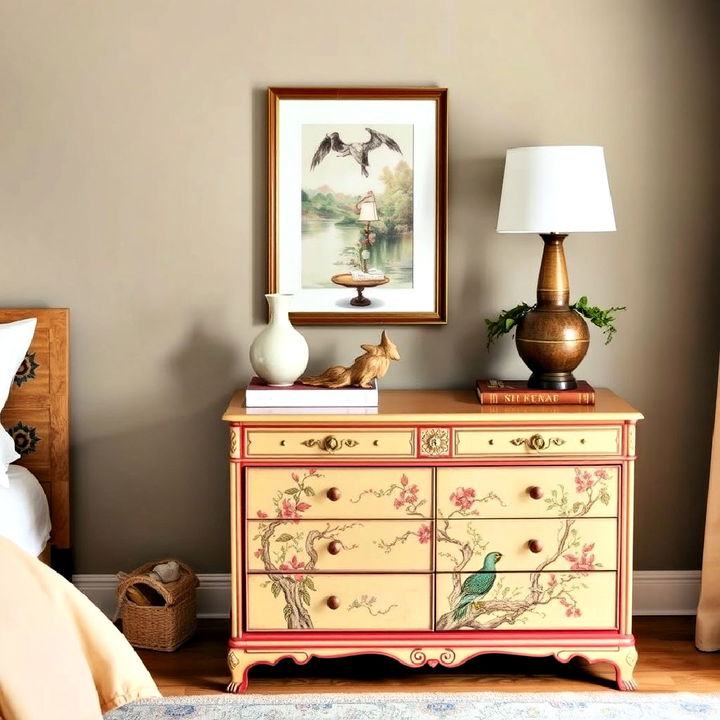 accent furniture for chinoiserie bedroom