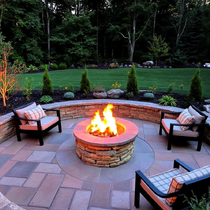 add a fire pit to landscape design