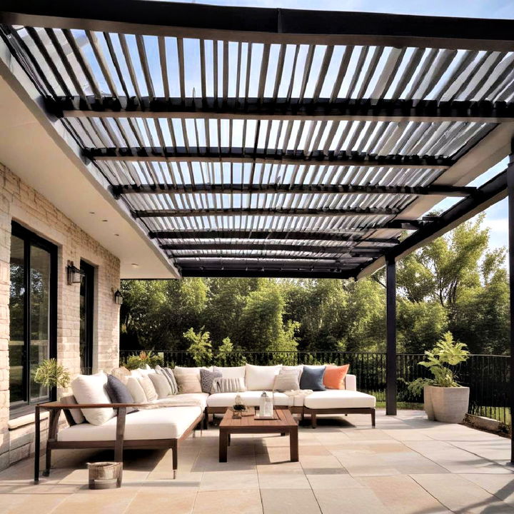 adjustable aluminum louvered roof