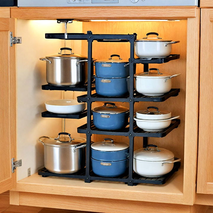 adjustable pot and pan organizer