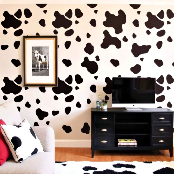 affordable cow print wall decals