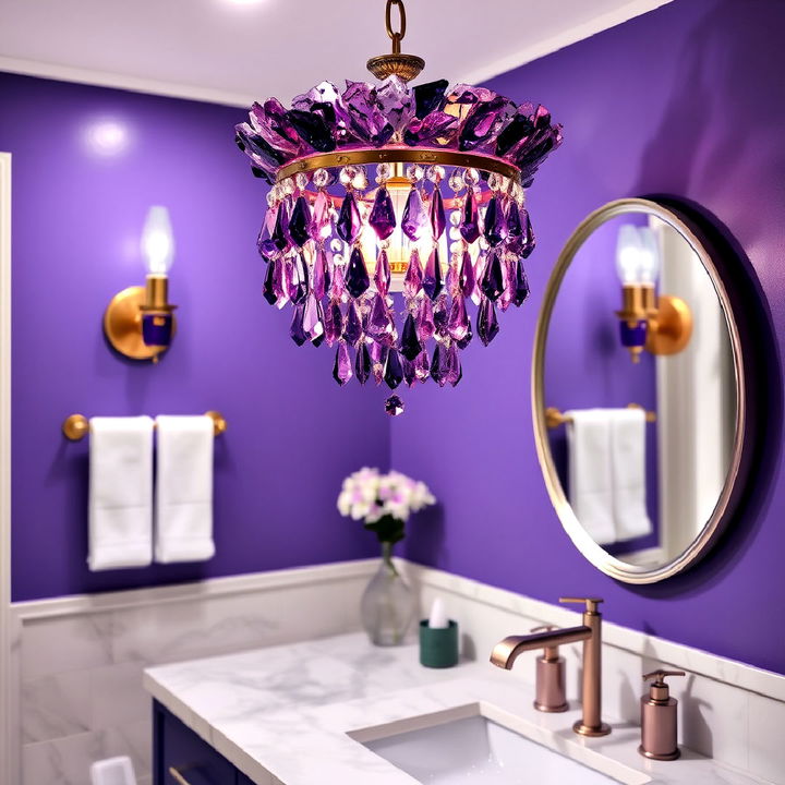 amethyst light fixture for bathroom