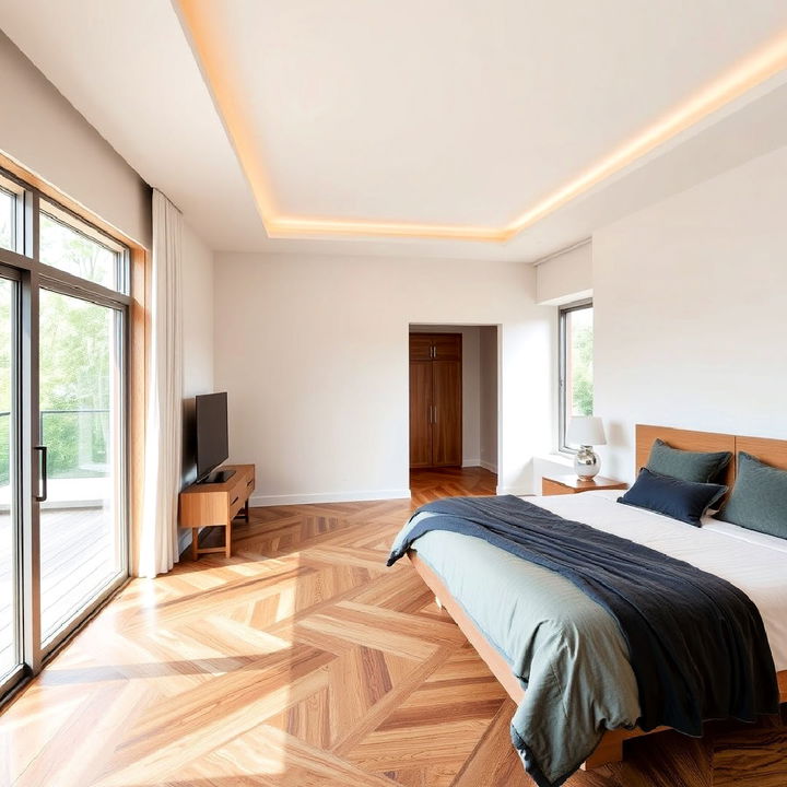 angular wood designs floor