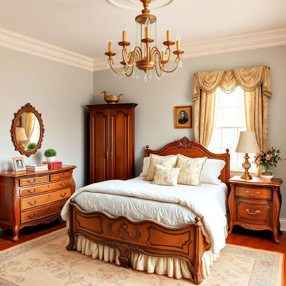 antique furniture for a classic elegance bedroom