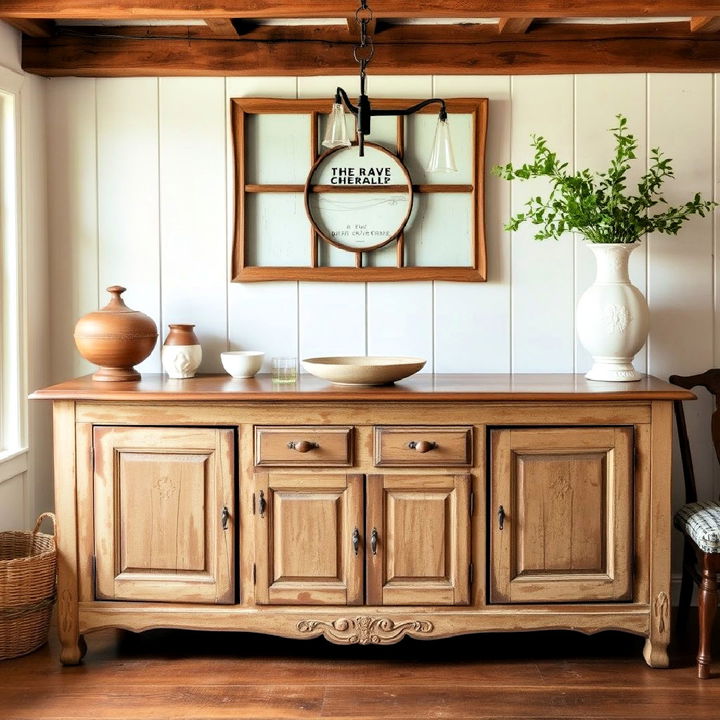 antique sideboard for cottage dining room