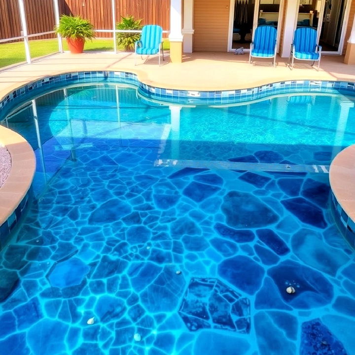 aquatic theme epoxy pool side area