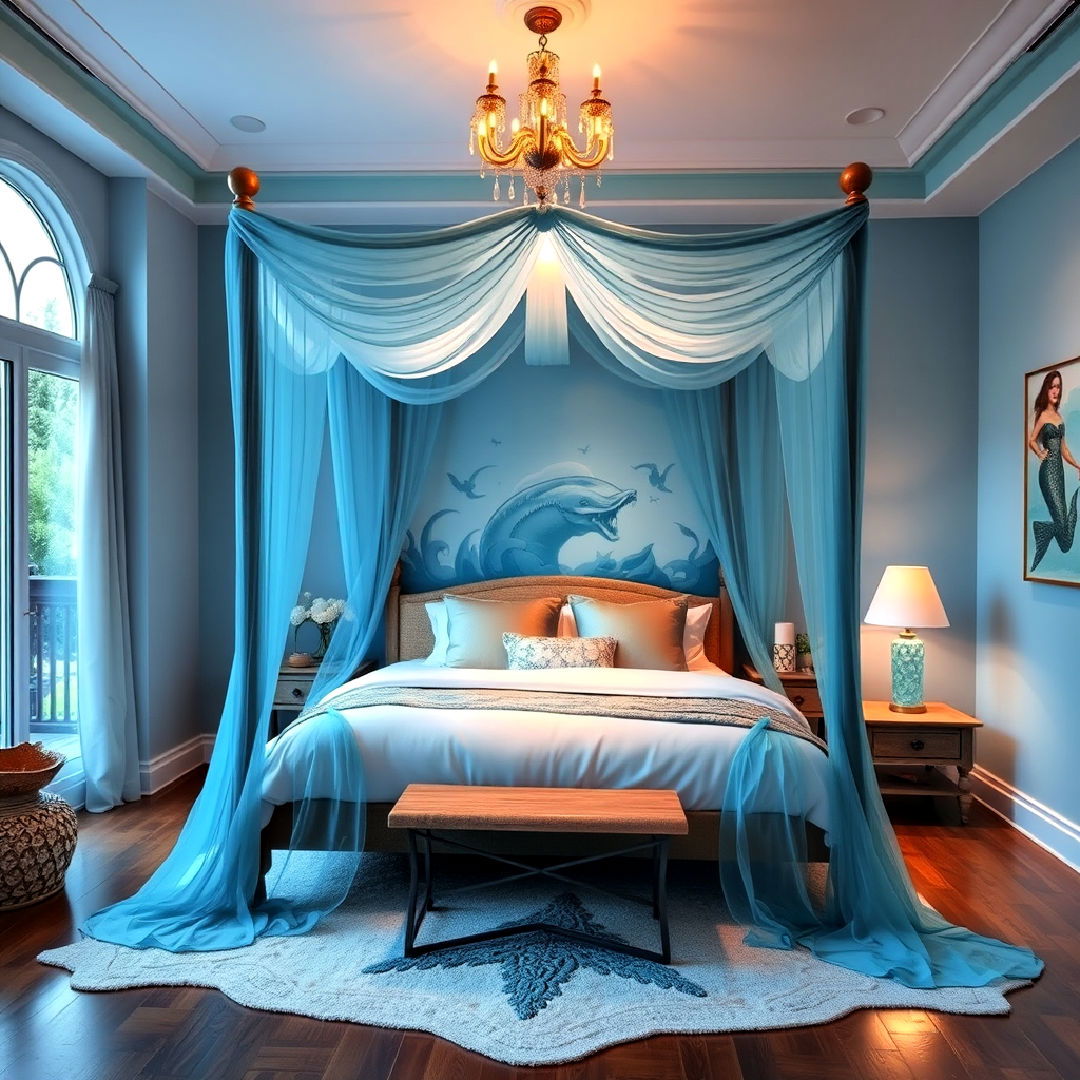 aquatic themed canopy bed