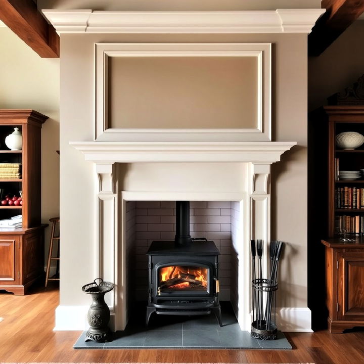 architectural details wood stove surround