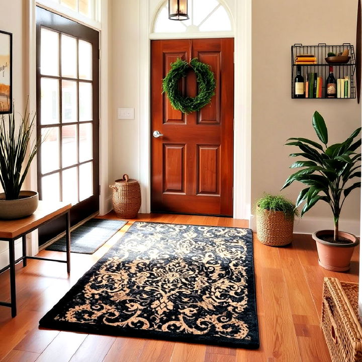 area rug to define your entryway