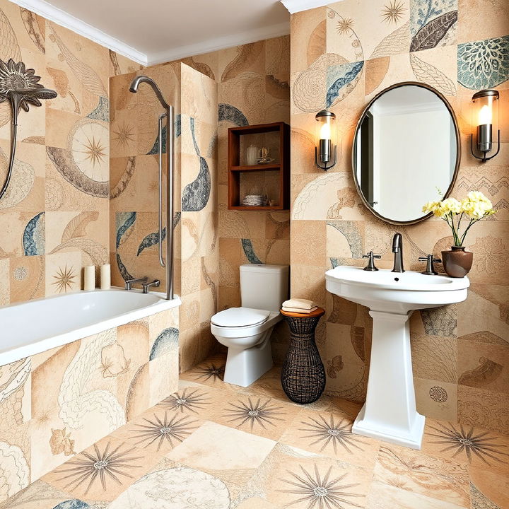 artistic ceramic tiles for bathroom