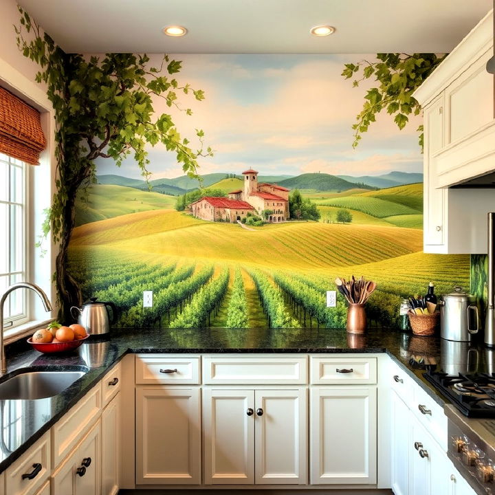 artistic hand painted mural