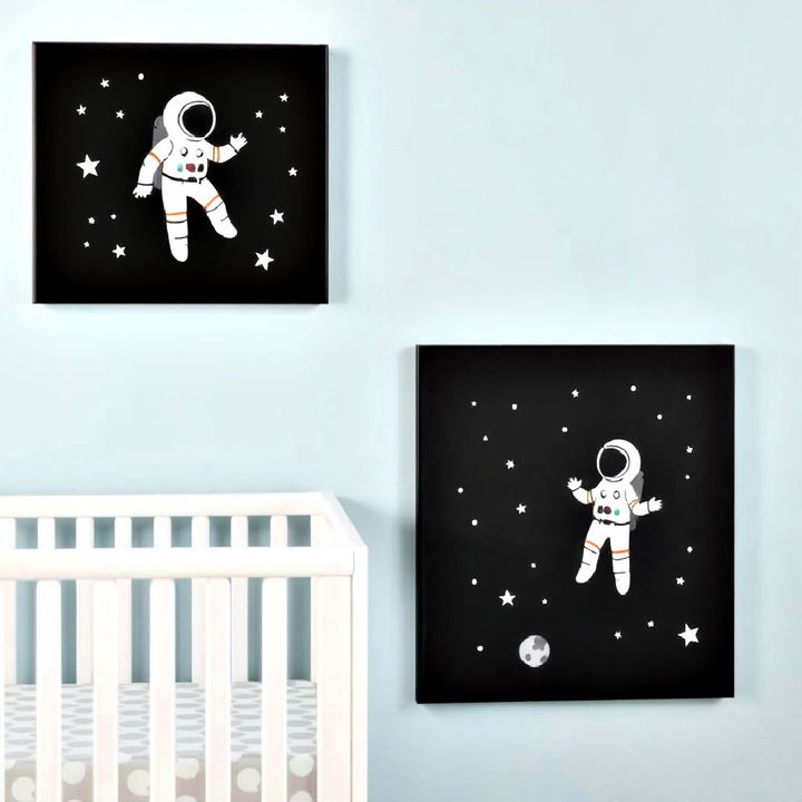 astronaut wall art for space themed aesthetics