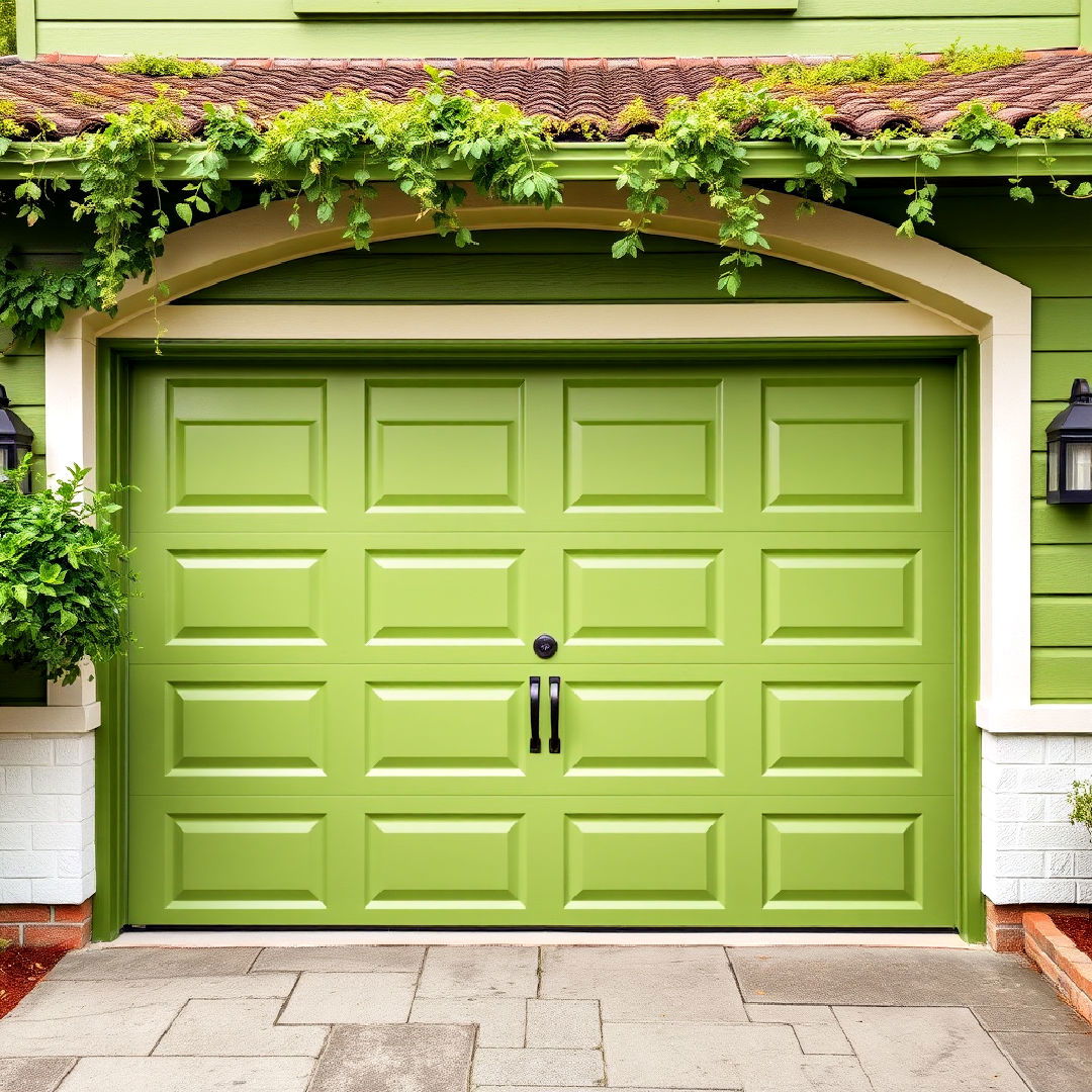avocado green garage door