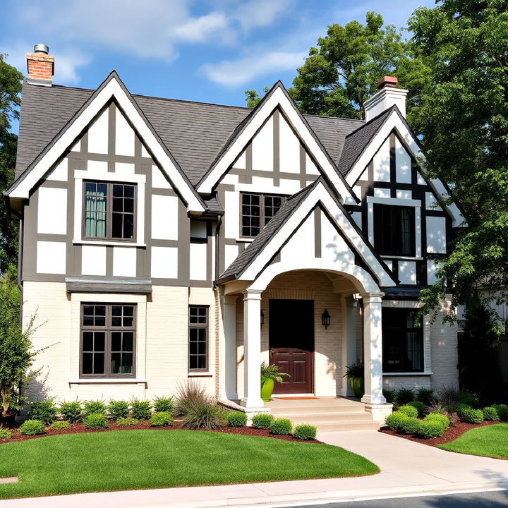 balanced tudor gables for a refined look