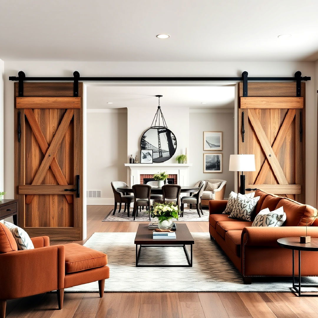 barn doors to separate living space