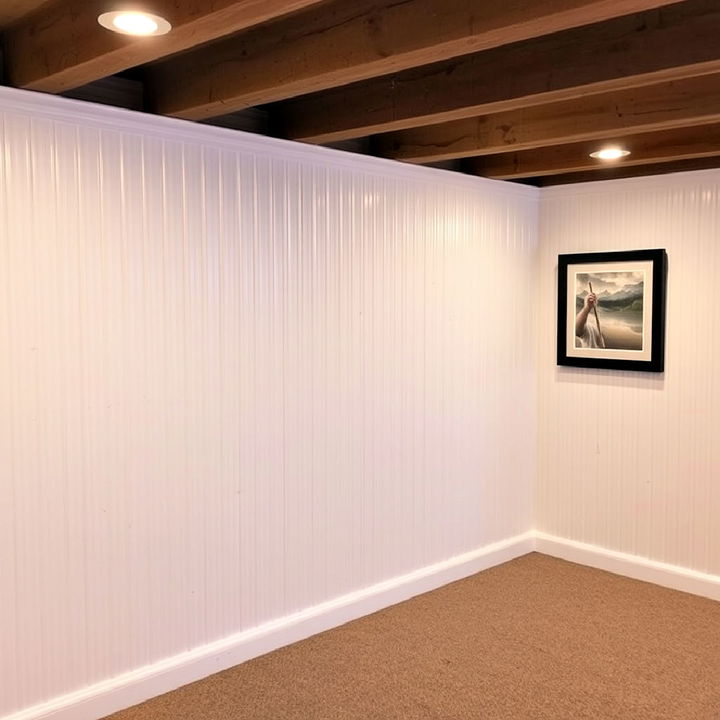 basement beadboard walls