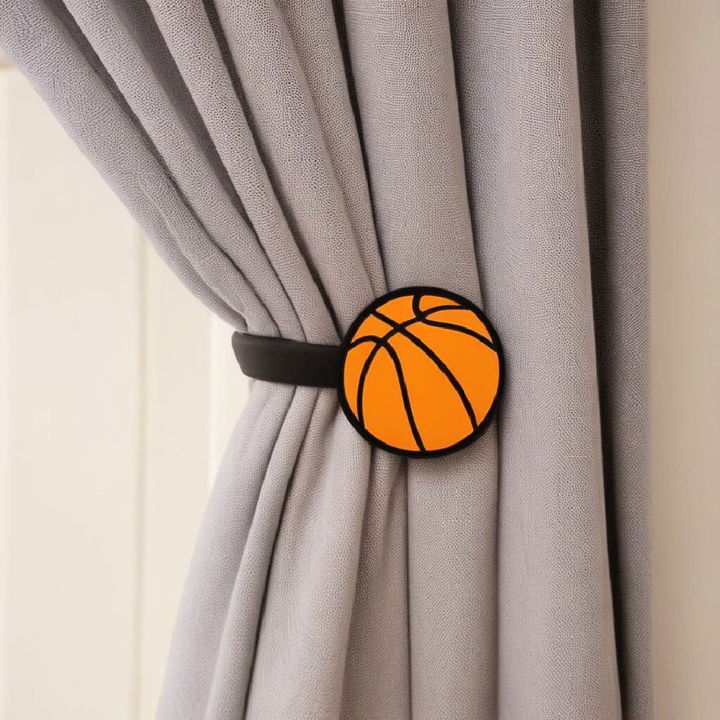 basketball net curtain holdbacks room decor idea