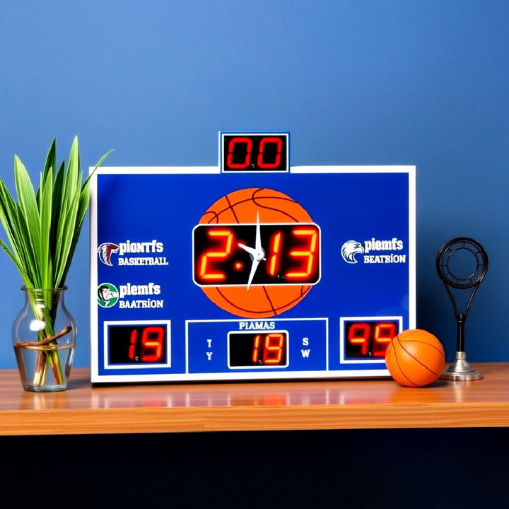 basketball scoreboard clock for an interactive twist