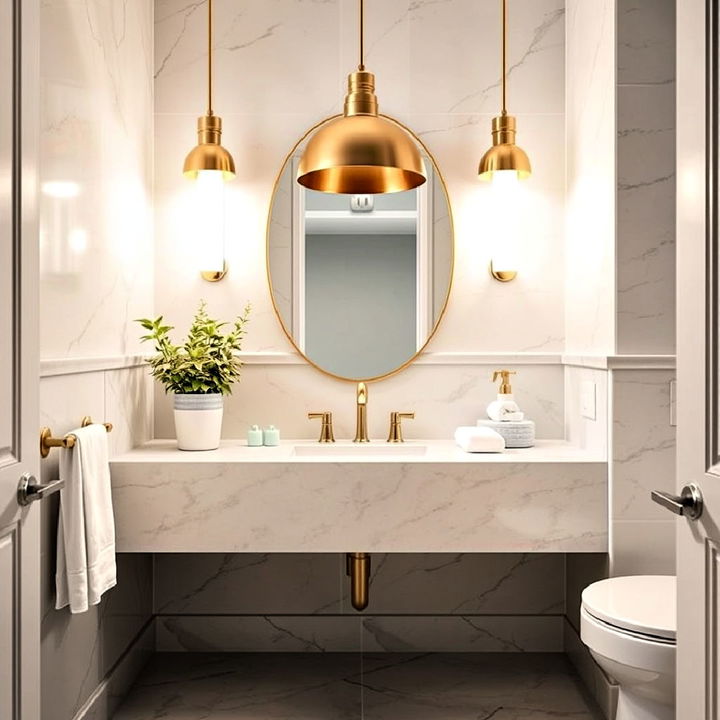 bathroom brass pendant lights