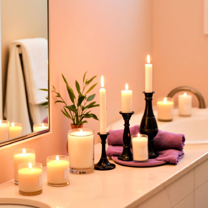 bathroom display scented candles