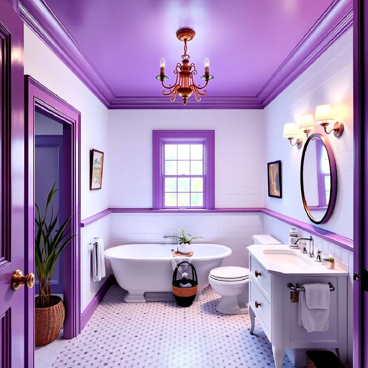 bathroom painted ceiling