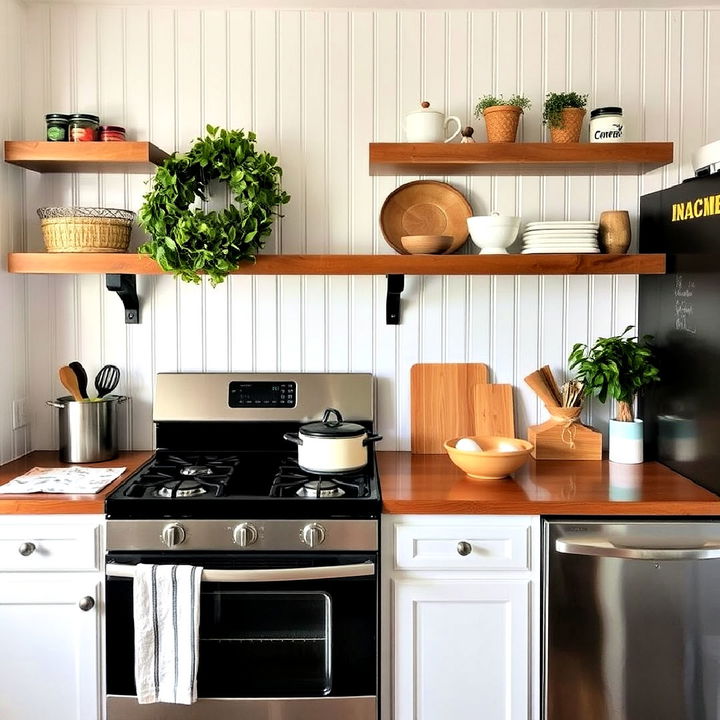 beadboard backsplash for kitchen