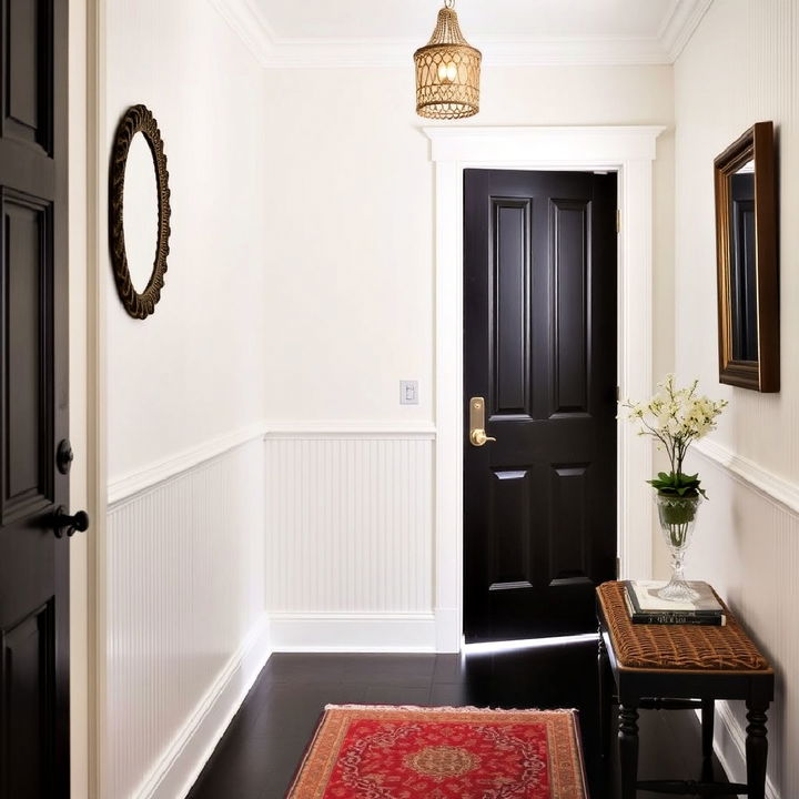 beadboard hallway wainscoting