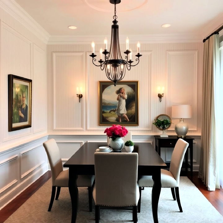 beadboard panels in the dining room