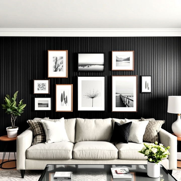 beadboard wall as artwork backdrop