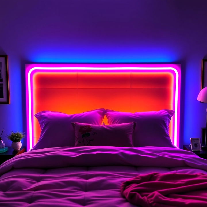 beautiful neon bed headboard