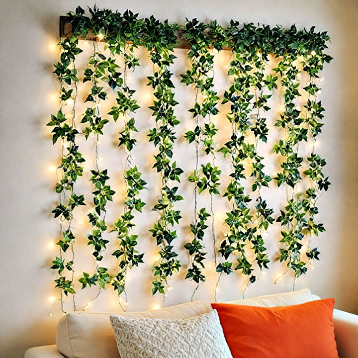 beautiful plant decor with lighting