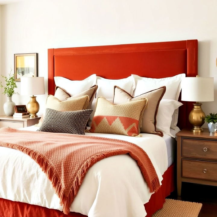 beautiful rust colored headboard