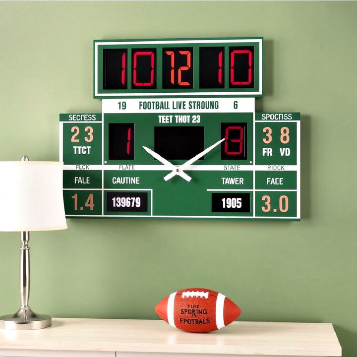 beautiful scoreboard inspired wall clock