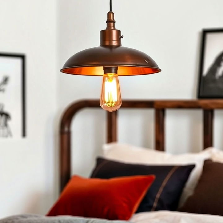 bedroom metallic rust lighting fixtures