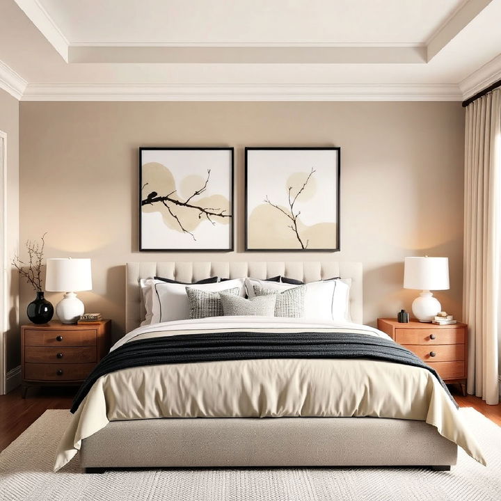 beige artwork for bedroom