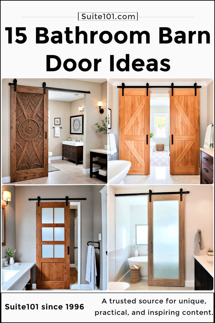 best bathroom barn door ideas