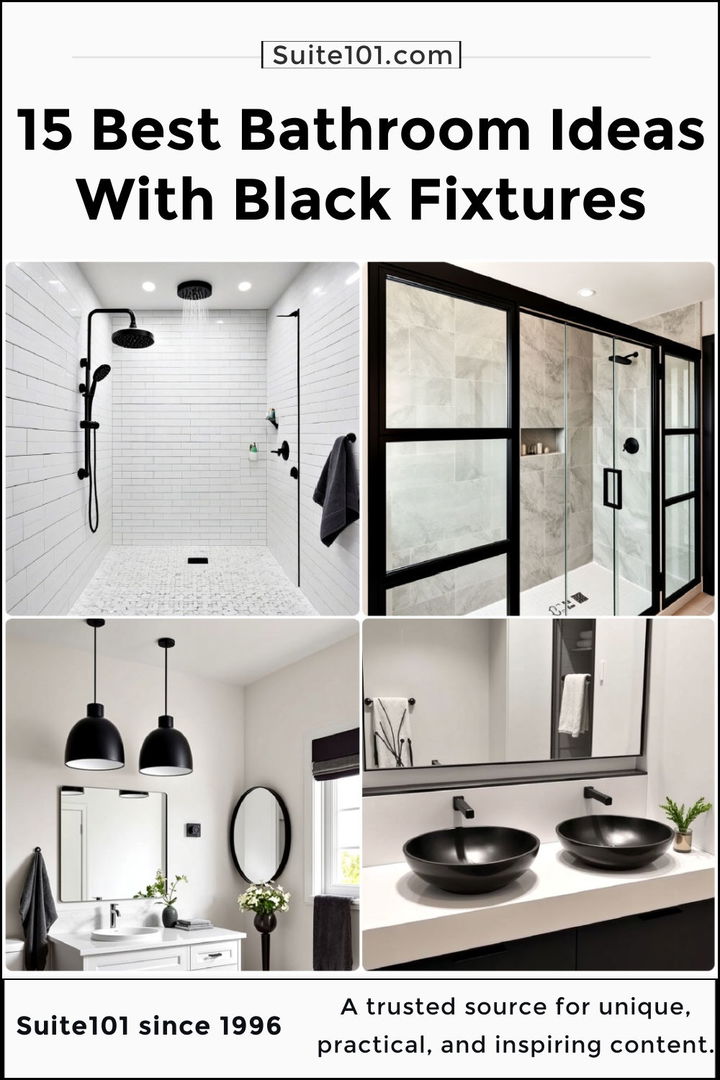 best bathroom with black fixtures