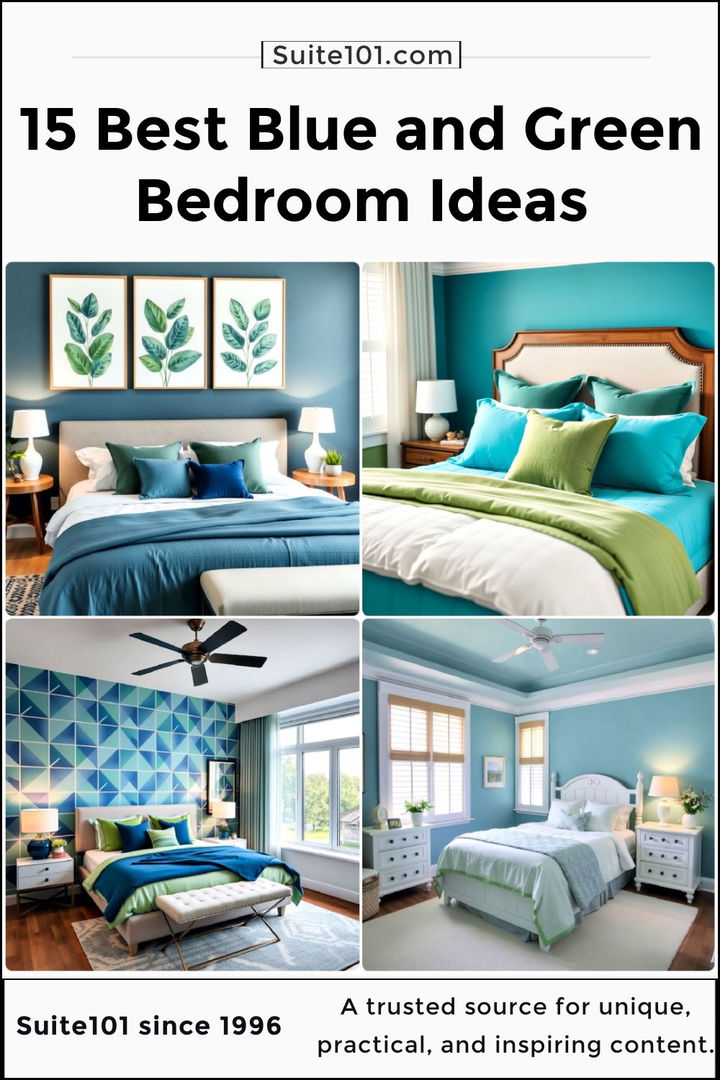 best blue and green bedroom ideas