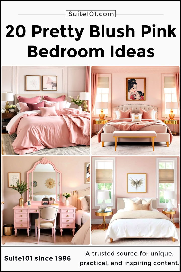 best blush pink bedroom ideas