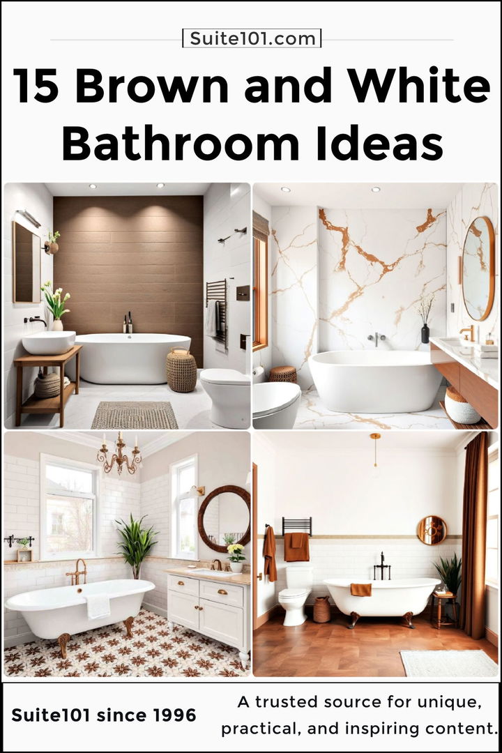 best brown and white bathroom ideas