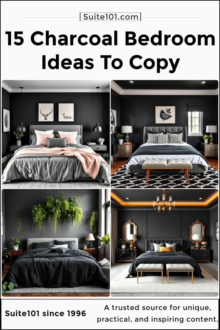 best charcoal bedroom ideas