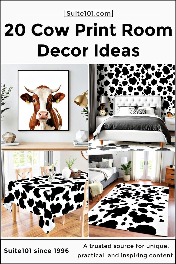 best cow print room decor ideas